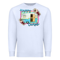 White Happy Camper Premium Sweatshirt - Bettercallsaul