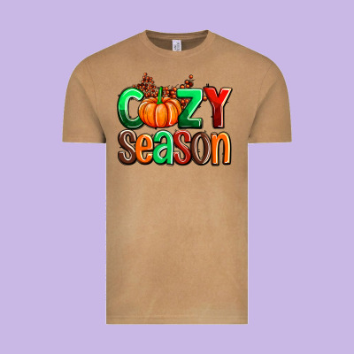 Cozy Season With Fall Colors Palette And Pumpkin Vintage Tee Designed By Adodesignshop