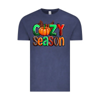 Vintage Denim cozy season with fall colors palette and pumpkin Vintage Tee - AdoDesignShop