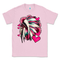 Bubblegum Pink indian headdress with hearts valentine's day Classic Tee - Jasminsmagicworld
