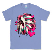 Colony Blue indian headdress with hearts valentine's day Classic Tee - Jasminsmagicworld