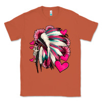Copper indian headdress with hearts valentine's day Classic Tee - Jasminsmagicworld