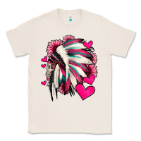 Natural indian headdress with hearts valentine's day Classic Tee - Jasminsmagicworld