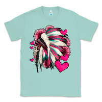 Seafoam indian headdress with hearts valentine's day Classic Tee - Jasminsmagicworld