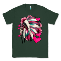Sports Green indian headdress with hearts valentine's day Classic Tee - Jasminsmagicworld