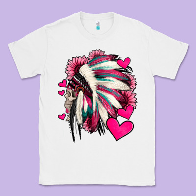 Indian Headdress With Hearts Valentine's Day Classic Tee Designed By Jasminsmagicworld