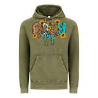 Vintage Olive Cozy Vibes Fall Sunflowers Vintage Hoodie - Artiststas