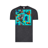 Vintage Black construction vehicles Vintage Tee - BundleAndBundleShop
