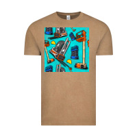 Vintage Coffee construction vehicles Vintage Tee - BundleAndBundleShop