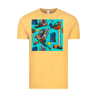 Vintage Mustard construction vehicles Vintage Tee - BundleAndBundleShop