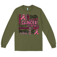 Army Green cancer awareness Long Sleeve Tee - MaliasSmallBusiness