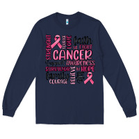 Navy cancer awareness Long Sleeve Tee - MaliasSmallBusiness