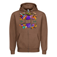 Chestnut halloween nurse pumpkin custom name Zipper Hoodie - NancyCooperArtShop
