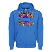 True Royal halloween nurse pumpkin custom name Zipper Hoodie - NancyCooperArtShop