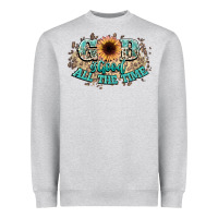 Heather Grey god is good all the time Heavyweight Sweatshirt - NancyCooperArtShop