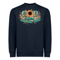 Navy god is good all the time Heavyweight Sweatshirt - NancyCooperArtShop