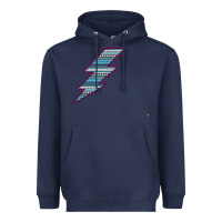 Navy Purple Border Aztec Pattern Lightning Heavyweight Hoodie - Bettercallsaul