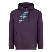 Plum Purple Border Aztec Pattern Lightning Heavyweight Hoodie - Bettercallsaul
