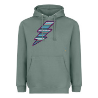 Sage Purple Border Aztec Pattern Lightning Heavyweight Hoodie - Bettercallsaul