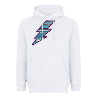 White Purple Border Aztec Pattern Lightning Heavyweight Hoodie - Bettercallsaul