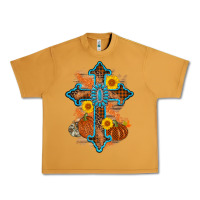 Peanut Butter thanksgiving cross pumpkin sunflower Urban Heavy Tee - AdoDesignShop