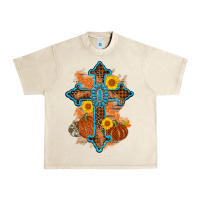 Sandshell thanksgiving cross pumpkin sunflower Urban Heavy Tee - AdoDesignShop