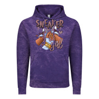 Cloud Purple sky j mauve sneaker girl afro woman Vintage Hoodie - RanaPortraitStore