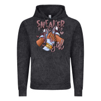 Vintage Black sky j mauve sneaker girl afro woman Vintage Hoodie - RanaPortraitStore