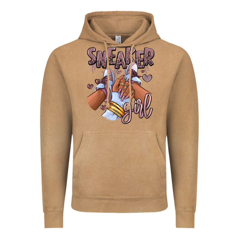 Sky J Mauve Sneaker Girl Afro Woman Vintage Hoodie by RanaPortraitStore | Teevron
