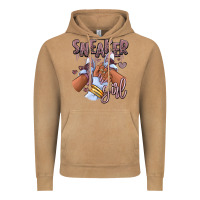 Vintage Camel sky j mauve sneaker girl afro woman Vintage Hoodie - RanaPortraitStore