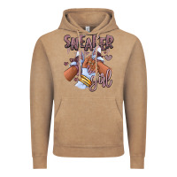 Vintage Coffee sky j mauve sneaker girl afro woman Vintage Hoodie - RanaPortraitStore