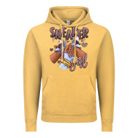 Vintage Mustard sky j mauve sneaker girl afro woman Vintage Hoodie - RanaPortraitStore