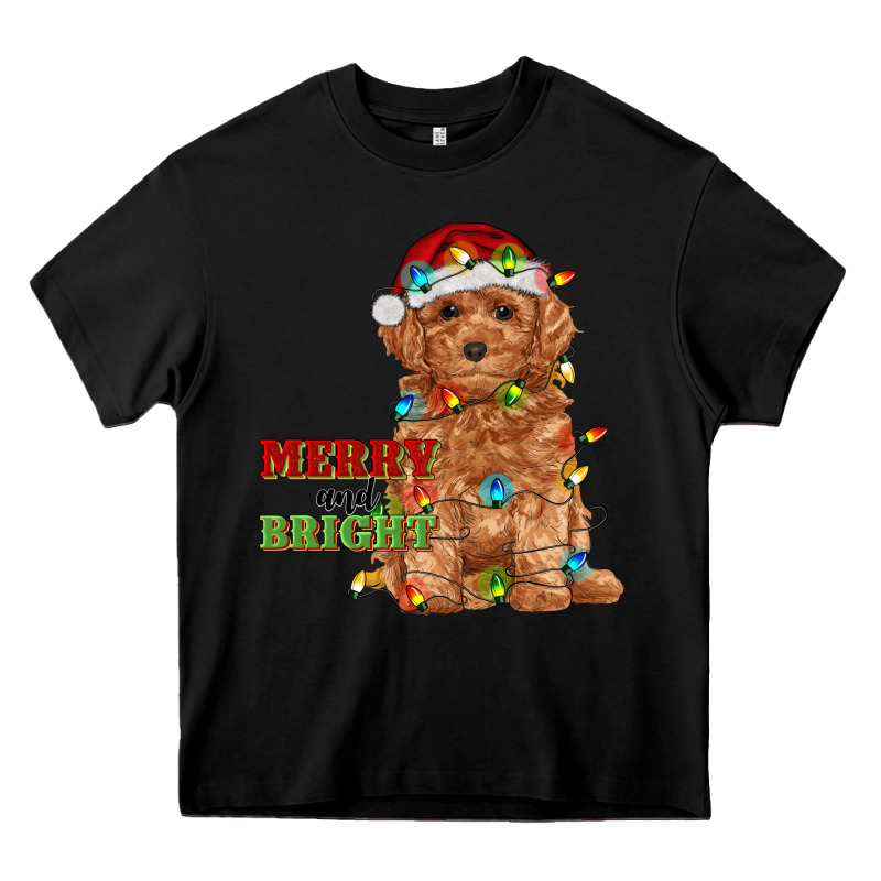 Merry And Bright Toy Poodle Heavy Core Tee by RanaPortraitStore | Teevron