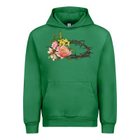 Emerald Crown of thorns floral Easter Urban Hoodie - CowGirlArtShop