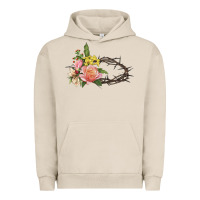 Pigment French Oak Crown of thorns floral Easter Urban Hoodie - CowGirlArtShop
