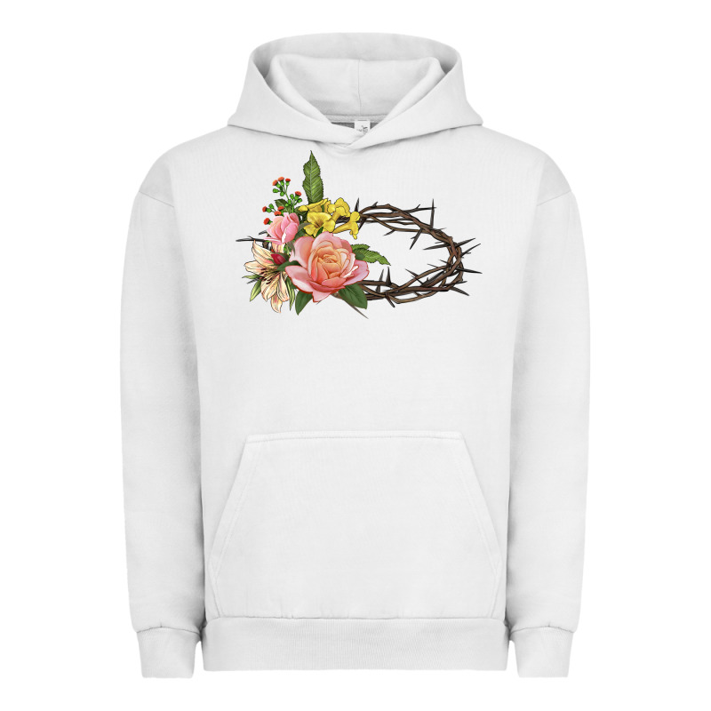 Crown Of Thorns Floral Easter Urban Hoodie by CowGirlArtShop | Teevron