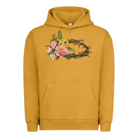 Pigment Peanut Butter Crown of thorns floral Easter Urban Hoodie - CowGirlArtShop