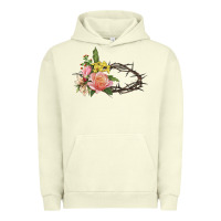 Pigment Pistachio Crown of thorns floral Easter Urban Hoodie - CowGirlArtShop