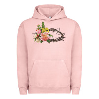 Pigment Salmon Crown of thorns floral Easter Urban Hoodie - CowGirlArtShop