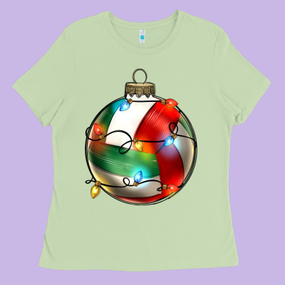 Christmas  Volleyball Ladies Tee Designed By Zillion Design Studio