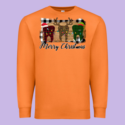 Merry Christmas Teeth Premium Sweatshirt Designed By Bettercallsaul