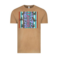Vintage Camel groovy with flowers and Butterflies Vintage Tee - Artiststas