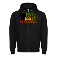 Black black is beautiful Zipper Hoodie - NancyCooperArtShop