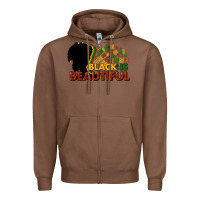 Chestnut black is beautiful Zipper Hoodie - NancyCooperArtShop