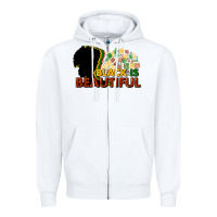 White black is beautiful Zipper Hoodie - NancyCooperArtShop