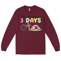 Burgundy a lot can happen in 3 days Long Sleeve Tee - MaliasSmallBusiness