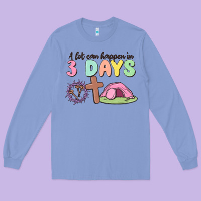 A Lot Can Happen In 3 Days Long Sleeve Tee Designed By Maliassmallbusiness