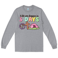 Heather Grey a lot can happen in 3 days Long Sleeve Tee - MaliasSmallBusiness