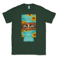 Sports Green mom hereford cattle sunflowers on tooled leather slim can cooler Classic Tee - BarkalooDesign