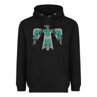 Black Cowhide Aztec Thunderbird Heavyweight Hoodie - Bettercallsaul